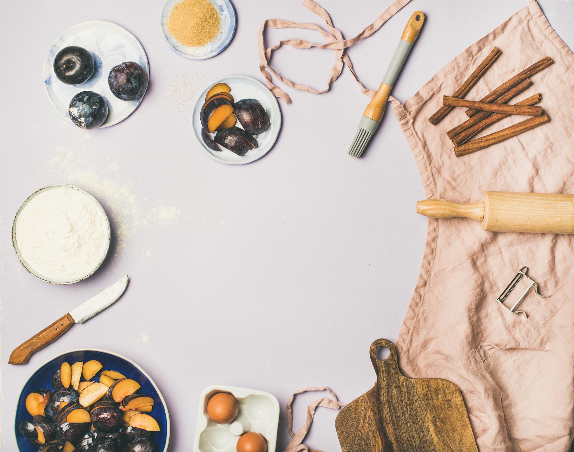 Workshop table with artisanal ingredients